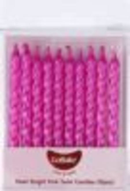 Buy Pearl Bright pink Twist Candles in NZ. 